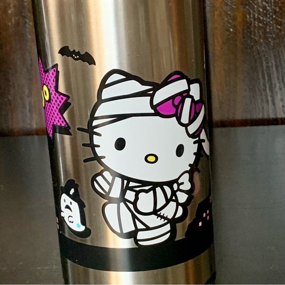 Hello Kitty Mummy with Ghosts Stainless Steel Halloween Tumbler with Handle - Picture 10 of 12